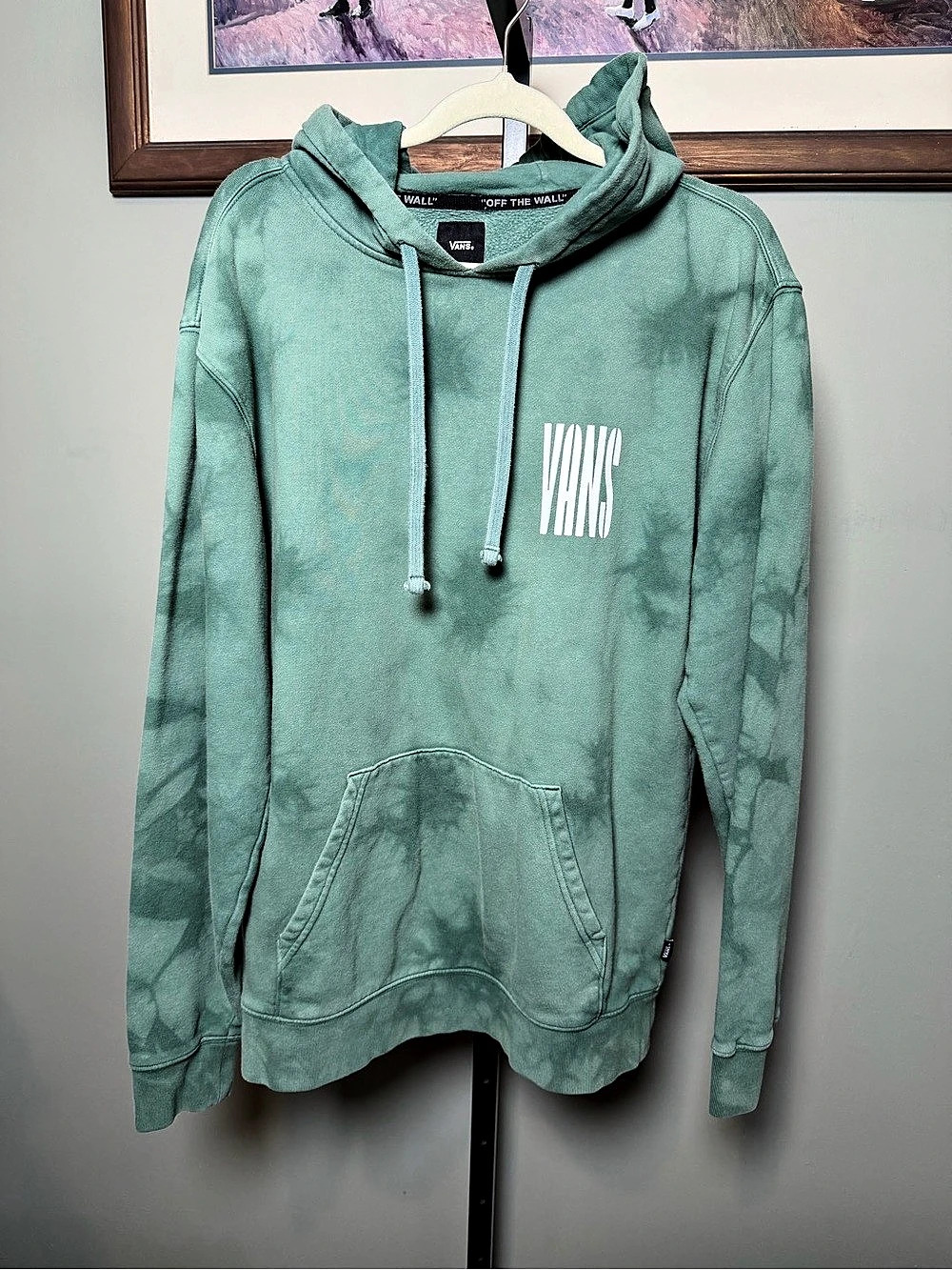 Vans Tall Type Tie Dye Hoodie Green Small